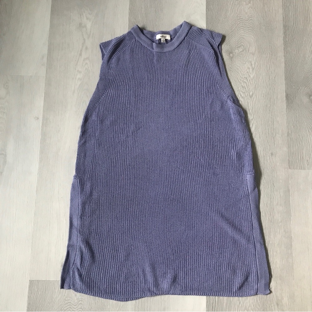 WILFRED ARITZIA KNIT VEST PURPLE SLEEVELESS TINIC PULLOVER MEDIUM